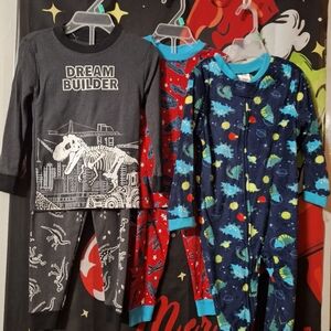 3T -3 Kidgets Dream Builder and Space Adventure Pajama Set,  1 Pc With Footies